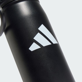Unisex fľaša adidas s kovovým skrutkovacím viečkom 0,6 litra, čierna/čierna, jedna veľkosť