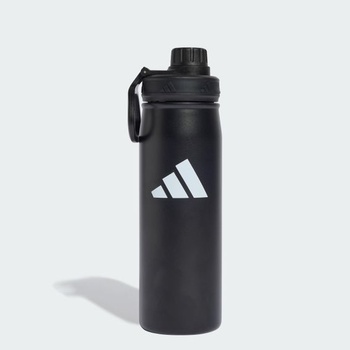 Unisex fľaša adidas s kovovým skrutkovacím viečkom 0,6 litra, čierna/čierna, jedna veľkosť