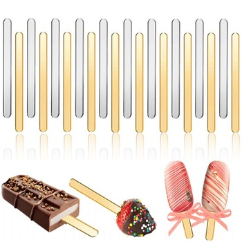 Akrylové tyčinky na zmrzlinu, akrylové tyčinky na cakesicle, zmrzlinové tyčinky, 20 kusov, opakovane