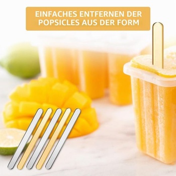 Akrylové tyčinky na zmrzlinu, akrylové tyčinky na cakesicle, zmrzlinové tyčinky, 20 kusov, opakovane