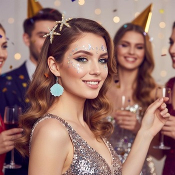 Doplňky pro mořské panny pro ženy: Kostým podvodního světa s motivem mořské panny a sponkami do