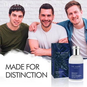 Ted Baker Skinwear EDT, drevitá mužná vôňa, vrchné tóny citrónovej limetky, bergamotu a citrónu sa
