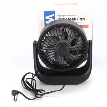 Stolný ventilátor Warmco s USB a dotykovým ovládaním (len USB prevádzka), malý ventilátor, konektory