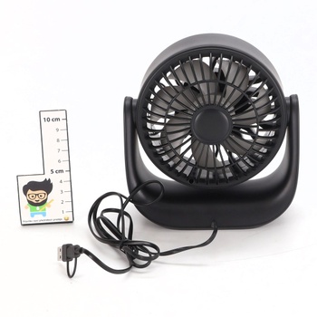 Stolný ventilátor Warmco s USB a dotykovým ovládaním (len USB prevádzka), malý ventilátor, konektory