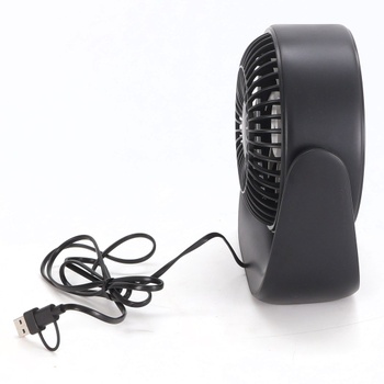Stolný ventilátor Warmco s USB a dotykovým ovládaním (len USB prevádzka), malý ventilátor, konektory