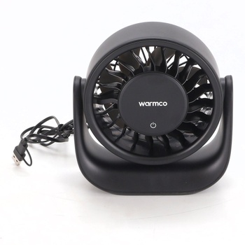 Stolný ventilátor Warmco s USB a dotykovým ovládaním (len USB prevádzka), malý ventilátor, konektory