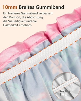 Mikimini opakovane použiteľná sprchová čiapka pre ženy, veľkosť XL, Flamingo, 2 kusy (balenie po 2)