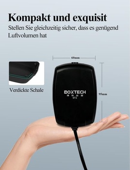 Vzduchové čerpadlo Boxtech do akvária, mini kyslíkové čerpadlo so vzduchovacím kameňom, spätný