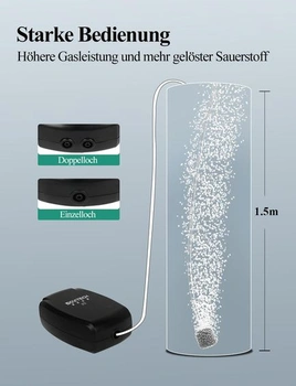Vzduchové čerpadlo Boxtech do akvária, mini kyslíkové čerpadlo se vzduchovacím kamenem, zpětný