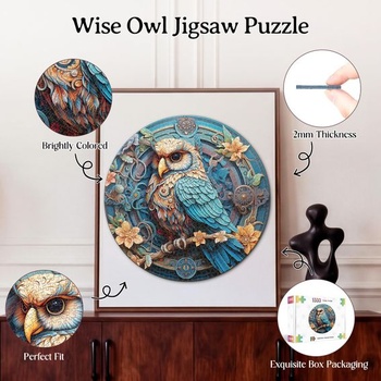 1000dílná skládačka, Puzzle Moudrá sova do duté země pro dospělé