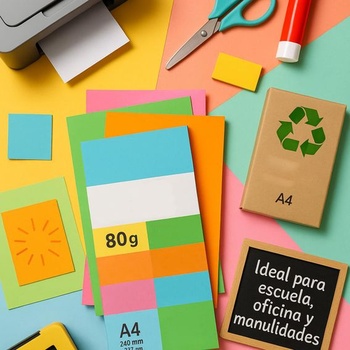 Farebný papier OFITURIA, 250 listov A4 80g – Farebný papier na tvorenie, tlačiarne, scrapbooking –