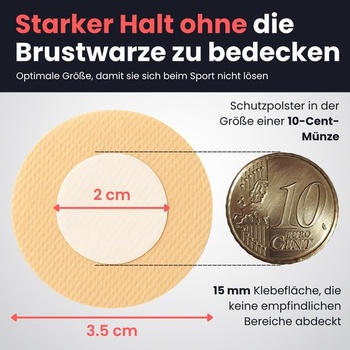 Náplasti na bradavky pro muže, 35 mm, na běh a sport, jednorázové vložky do bradavek, 40 párů