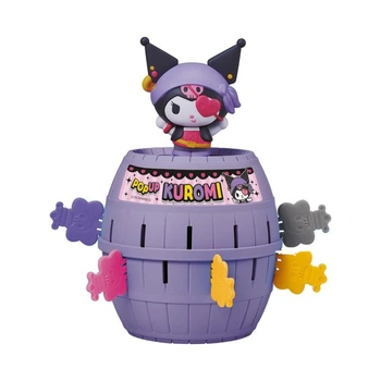 TOMY Pop Up Kuromi hra, akční hra pro děti, 2-4 hráči, věk 4+, zábavná rodinná hra, vyskakovací
