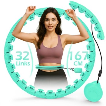 JLoibao Smart Hoop pneumatika pre dospelých s činkovou guľou, obvod uzla 24/32, fitness obruč sa