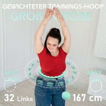JLoibao Smart Hoop pneumatika pre dospelých s činkovou guľou, obvod uzla 24/32, fitness obruč sa