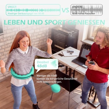 JLoibao Smart Hoop pneumatika pre dospelých s činkovou guľou, obvod uzla 24/32, fitness obruč sa