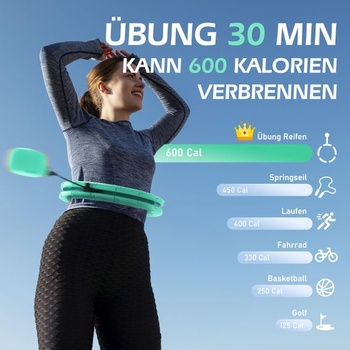 JLoibao Smart Hoop pneumatika pre dospelých s činkovou guľou, obvod uzla 24/32, fitness obruč sa