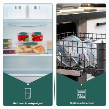 Sada nádob na potraviny VINATO s vekami, 9dielna, vrátane 5 odmerných lyžíc (3,85 l x 1, 0,5 l x 1, 0,4