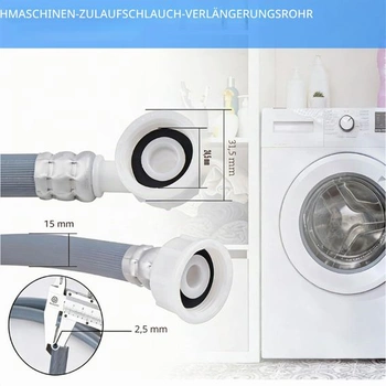 Přívodní hadice pračky/myčky 2955, velikost připojení 2,5 m, 3/4 palce úhlová/rovná, včetně