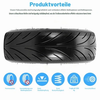 Pneumatiky pro elektrickou koloběžku 60/70-6,5, 10palcové bezdušové pneumatiky, náhradní pneumatiky