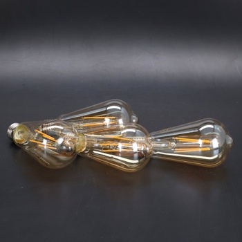 ILEEDear Edison Vintage žiarovka E27, balenie 4 ks E27 LED Vintage Retro žiarovka s teplým bielym