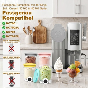 Nádoby na zmrzlinu Priksia 4ks, 480ml