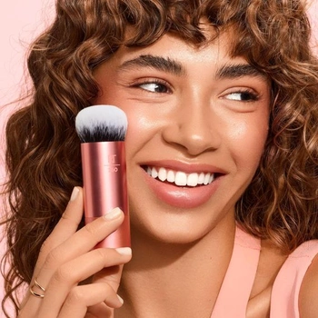 Real Techniques Bubble Blending Makeup Brush, víceúčelový štětec na obličej pro tekuté, krémové a