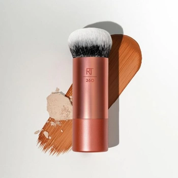 Real Techniques Bubble Blending Makeup Brush, víceúčelový štětec na obličej pro tekuté, krémové a