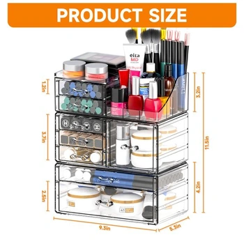 Priehľadný organizér na make-up Cq acrylic