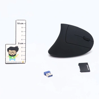 Ergonomická Bluetooth myš TECKNET, dobíjacia bezdrôtová myš s 3 zariadeniami (BT 5.0/3.0 + 2.4G), 6