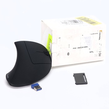 Ergonomická Bluetooth myš TECKNET, dobíjacia bezdrôtová myš s 3 zariadeniami (BT 5.0/3.0 + 2.4G), 6