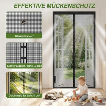 Síť proti hmyzu Mycarbon 100 × 220 cm černá