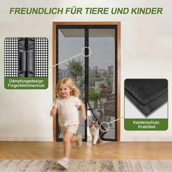 Sieť proti hmyzu Mycarbon 100 × 220 cm čierna