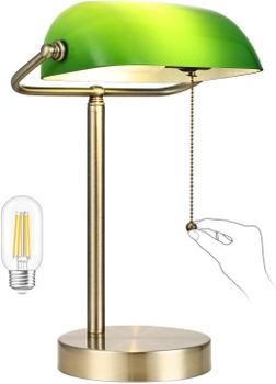 Stolová lampa Newrays Bankers E27 zelená