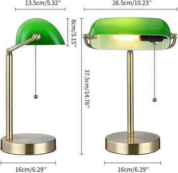 Stolová lampa Newrays Bankers E27 zelená