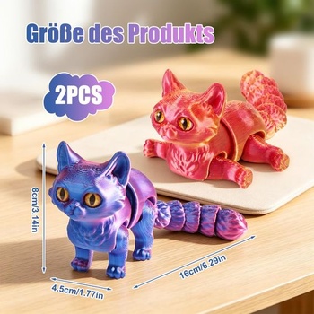 2 kusy 3D tlačené mačky, 3D model zvieraťa pre domácu dekoráciu