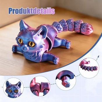 2 kusy 3D tlačené mačky, 3D model zvieraťa pre domácu dekoráciu