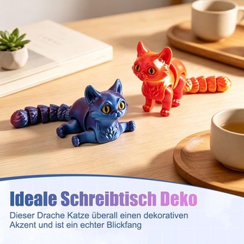 2 kusy 3D tlačené mačky, 3D model zvieraťa pre domácu dekoráciu