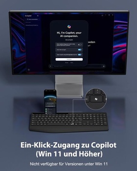 Bezdrátová klávesnice TECURS, 2,4 GHz, AZERTY, francouzská, s