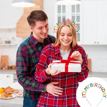 1dílná kovová narozeninová korunka s motivem „It's My Birthday“ pro ženy a dívky, princeznovský