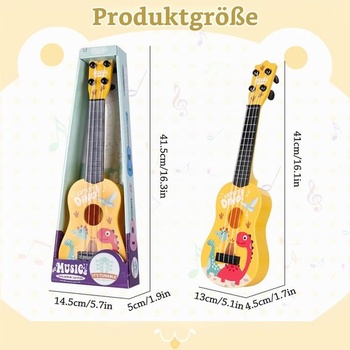 42cm dětská kytara se 4 nastavitelnými strunami, ukulele, hračka pro batolata, začátečníky, chlapce