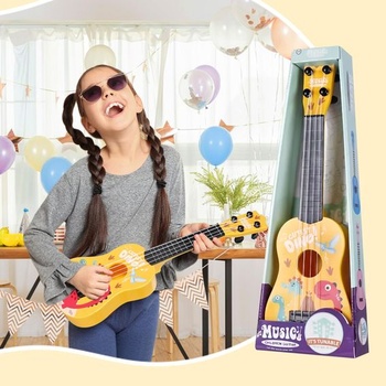 42cm dětská kytara se 4 nastavitelnými strunami, ukulele, hračka pro batolata, začátečníky, chlapce