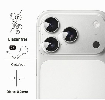 GIOPUEY [Ultratenký ochranný kryt fotoaparátu kompatibilní s iPhone 17 Pro, HD ochranné sklo pro