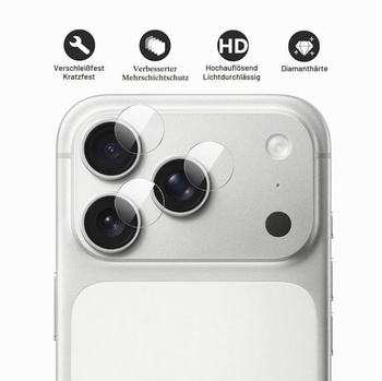 GIOPUEY [Ultratenký ochranný kryt fotoaparátu kompatibilní s iPhone 17 Pro, HD ochranné sklo pro