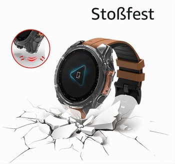 Puzdro GIOPUEY kompatibilné s Garmin Fenix ​​8 51mm AMOLED, [2 ks] Mäkké TPU, nárazuvzdorné