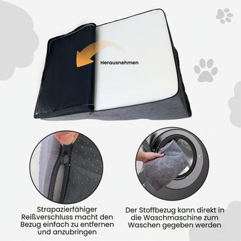 Schody pro domácí mazlíčky pro malé psy a kočky - Pohodlný zakřivený design, vodotěsný potah,