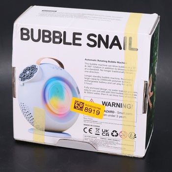 Dobíjací automatický bublifuk pre deti - 15 000 bublín/min, otočný o 90 ° / 360 ° a LED svetlo,