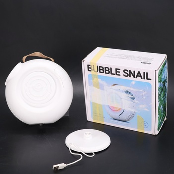 Dobíjací automatický bublifuk pre deti - 15 000 bublín/min, otočný o 90 ° / 360 ° a LED svetlo,