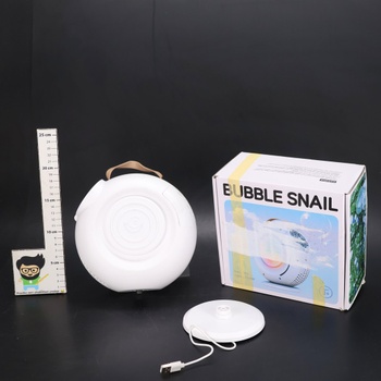 Dobíjací automatický bublifuk pre deti - 15 000 bublín/min, otočný o 90 ° / 360 ° a LED svetlo,