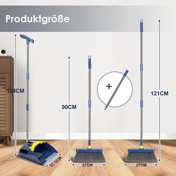Sada metly a lopatky Masthome s otočnou hlavou o 180 ° a výškovo nastaviteľnou rukoväťou -